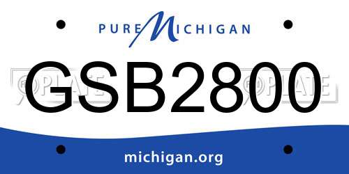 GSB2800 Michigan License Plate