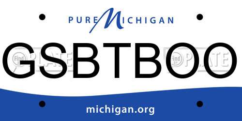 GSBTBOO Michigan License Plate