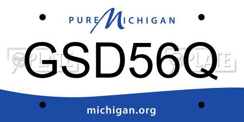 GSD56Q Michigan License Plate