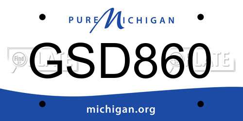 GSD860 Michigan License Plate