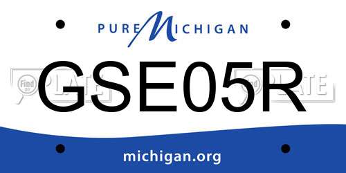 GSE05R Michigan License Plate