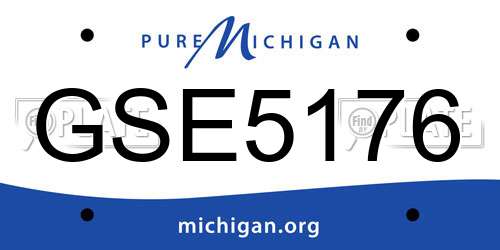 GSE5176 Michigan License Plate