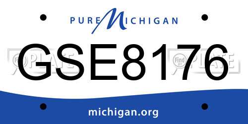 GSE8176 Michigan License Plate