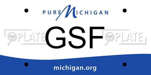 GSF Michigan License Plate