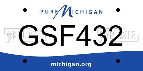 GSF432 Michigan License Plate