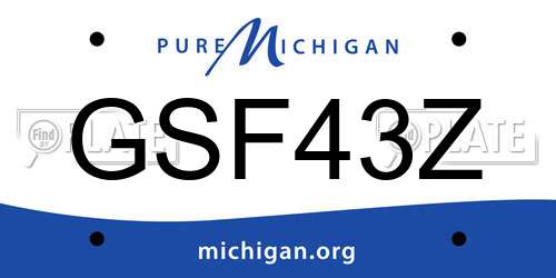 GSF43Z Michigan License Plate