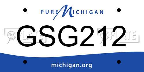 GSG212 Michigan License Plate