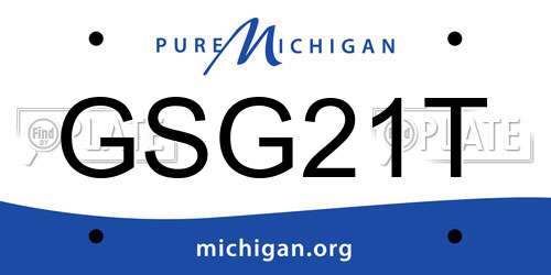 GSG21T Michigan License Plate