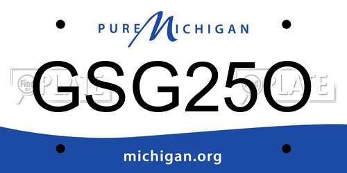 GSG25O Michigan License Plate