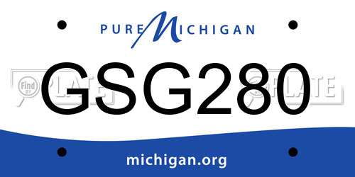 GSG280 Michigan License Plate