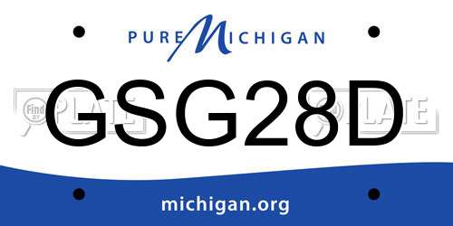 GSG28D Michigan License Plate