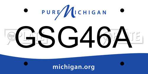 GSG46A Michigan License Plate