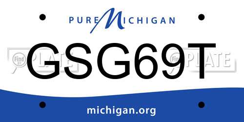 GSG69T Michigan License Plate