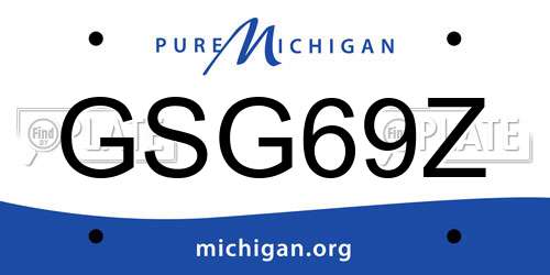 GSG69Z Michigan License Plate