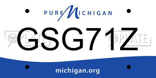 GSG71Z Michigan License Plate