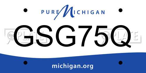 GSG75Q Michigan License Plate