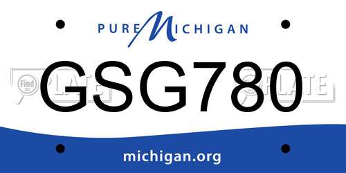 GSG780 Michigan License Plate