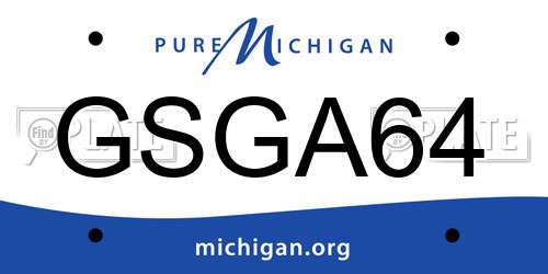 GSGA64 Michigan License Plate