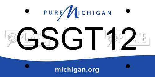 GSGT12 Michigan License Plate