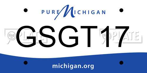 GSGT17 Michigan License Plate
