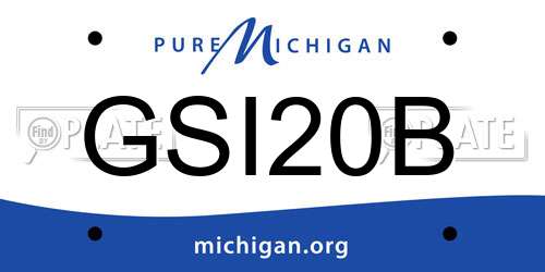 GSI20B Michigan License Plate