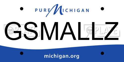 GSMALLZ Michigan License Plate
