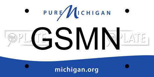 GSMN Michigan License Plate