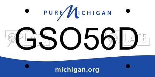 GSO56D Michigan License Plate