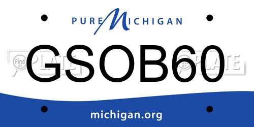 GSOB60 Michigan License Plate