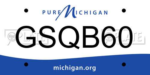GSQB60 Michigan License Plate