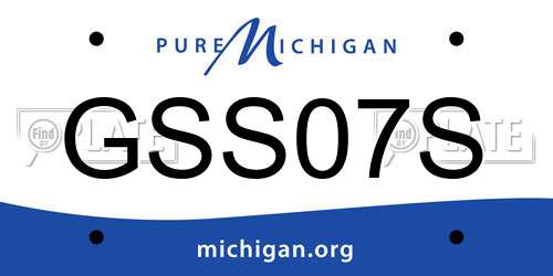 GSS07S Michigan License Plate