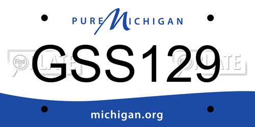 GSS129 Michigan License Plate