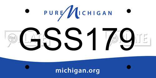 GSS179 Michigan License Plate