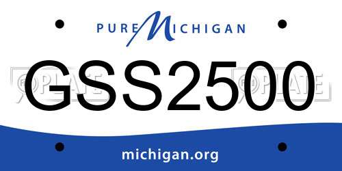 GSS2500 Michigan License Plate