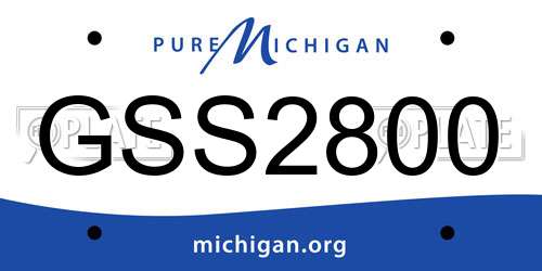 GSS2800 Michigan License Plate