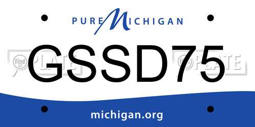 GSSD75 Michigan License Plate