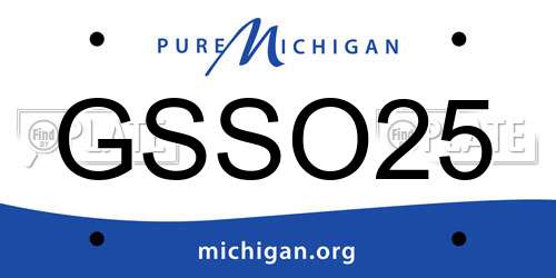 GSSO25 Michigan License Plate