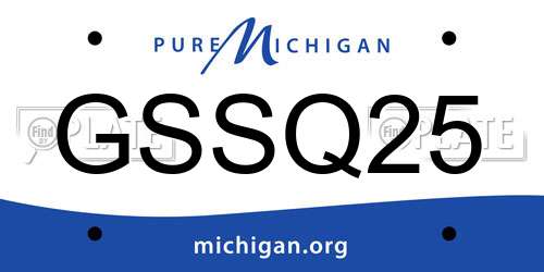 GSSQ25 Michigan License Plate