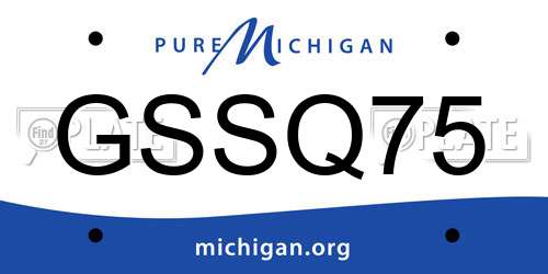 GSSQ75 Michigan License Plate