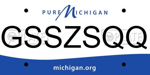 GSSZSQQ Michigan License Plate