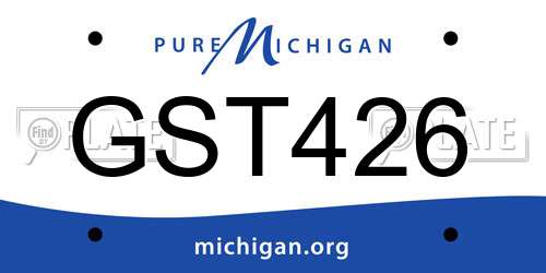 GST426 Michigan License Plate