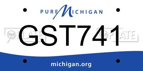 GST741 Michigan License Plate