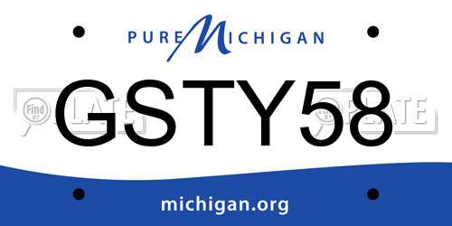 GSTY58 Michigan License Plate