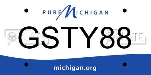 GSTY88 Michigan License Plate