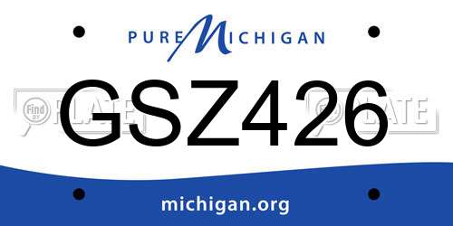 GSZ426 Michigan License Plate