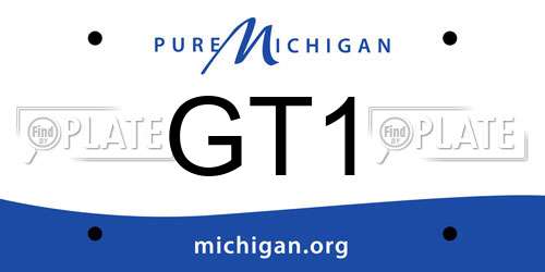 GT1 Michigan License Plate