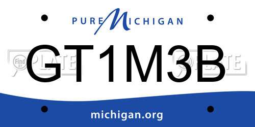 GT1M3B Michigan License Plate