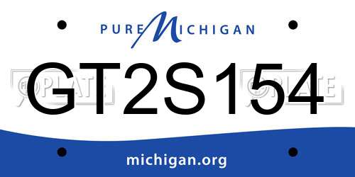 GT2S154 Michigan License Plate