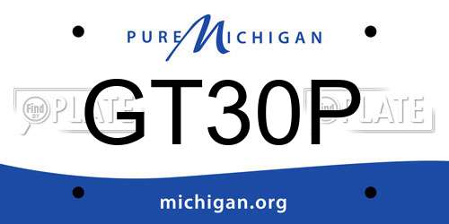 GT30P Michigan License Plate