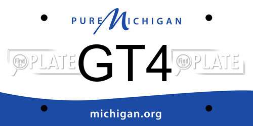 GT4 Michigan License Plate